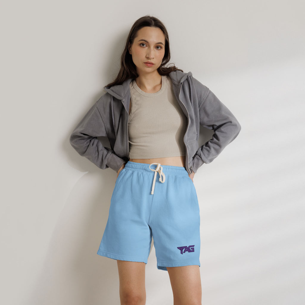 Unisex Garment-Dyed Lightweight Fleece Sweat Shorts