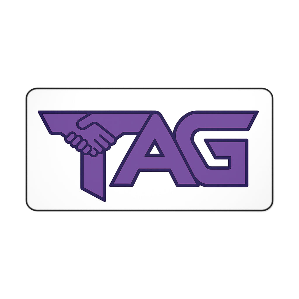 TAG Logo Desk Mat — Purple Handshake Gaming/Work Mousepad