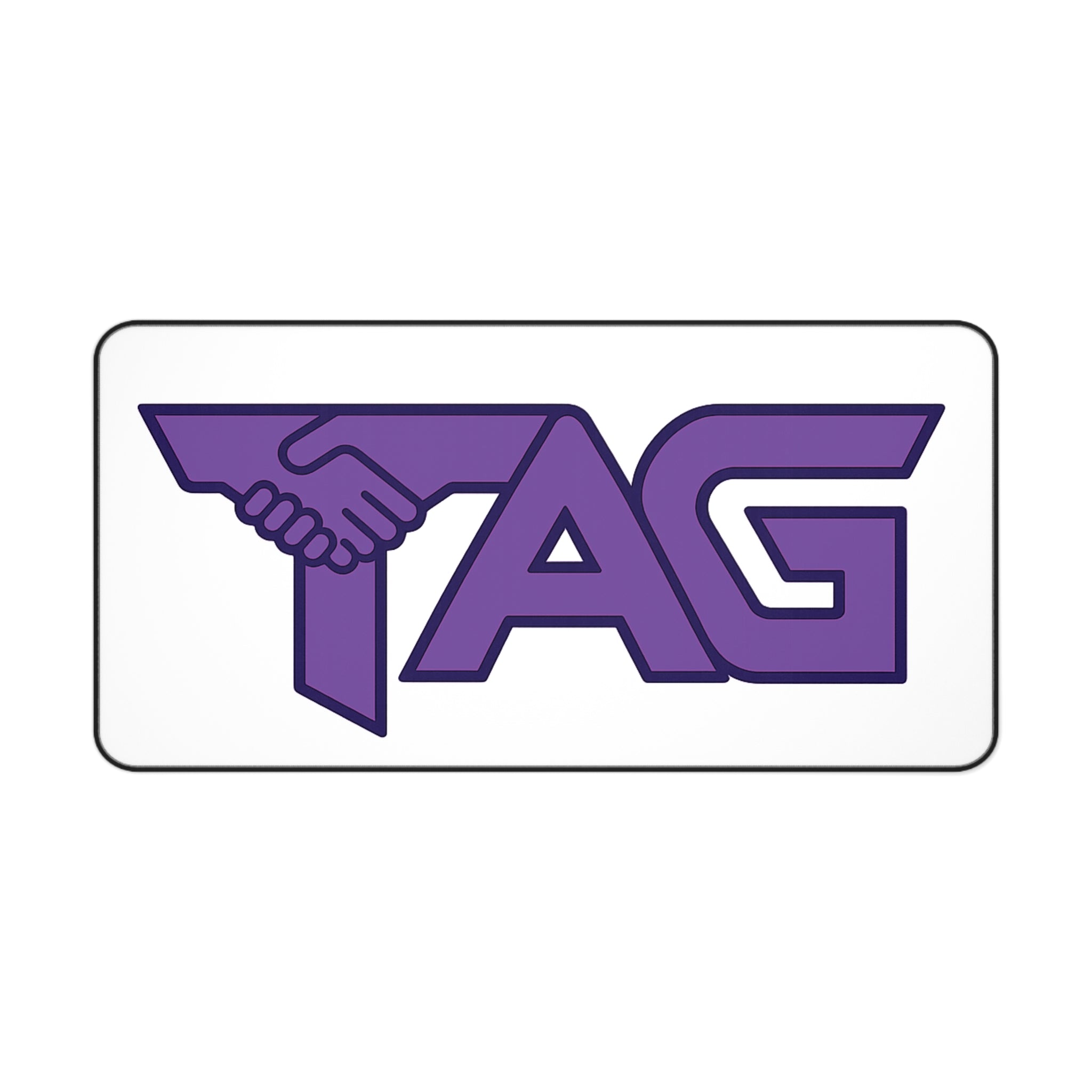 TAG Logo Desk Mat — Purple Handshake Gaming/Work Mousepad