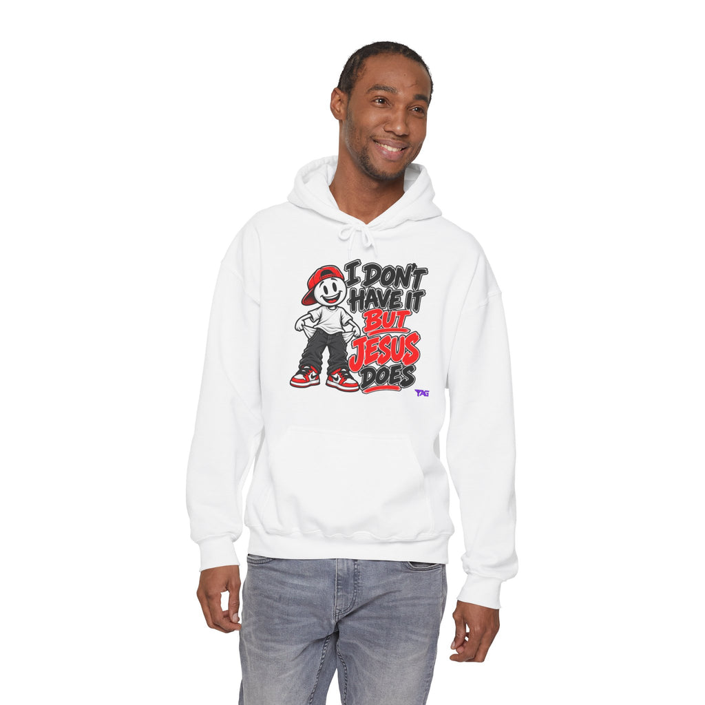 "I Don’t Have It But Jesus Does" Graphic Pullover