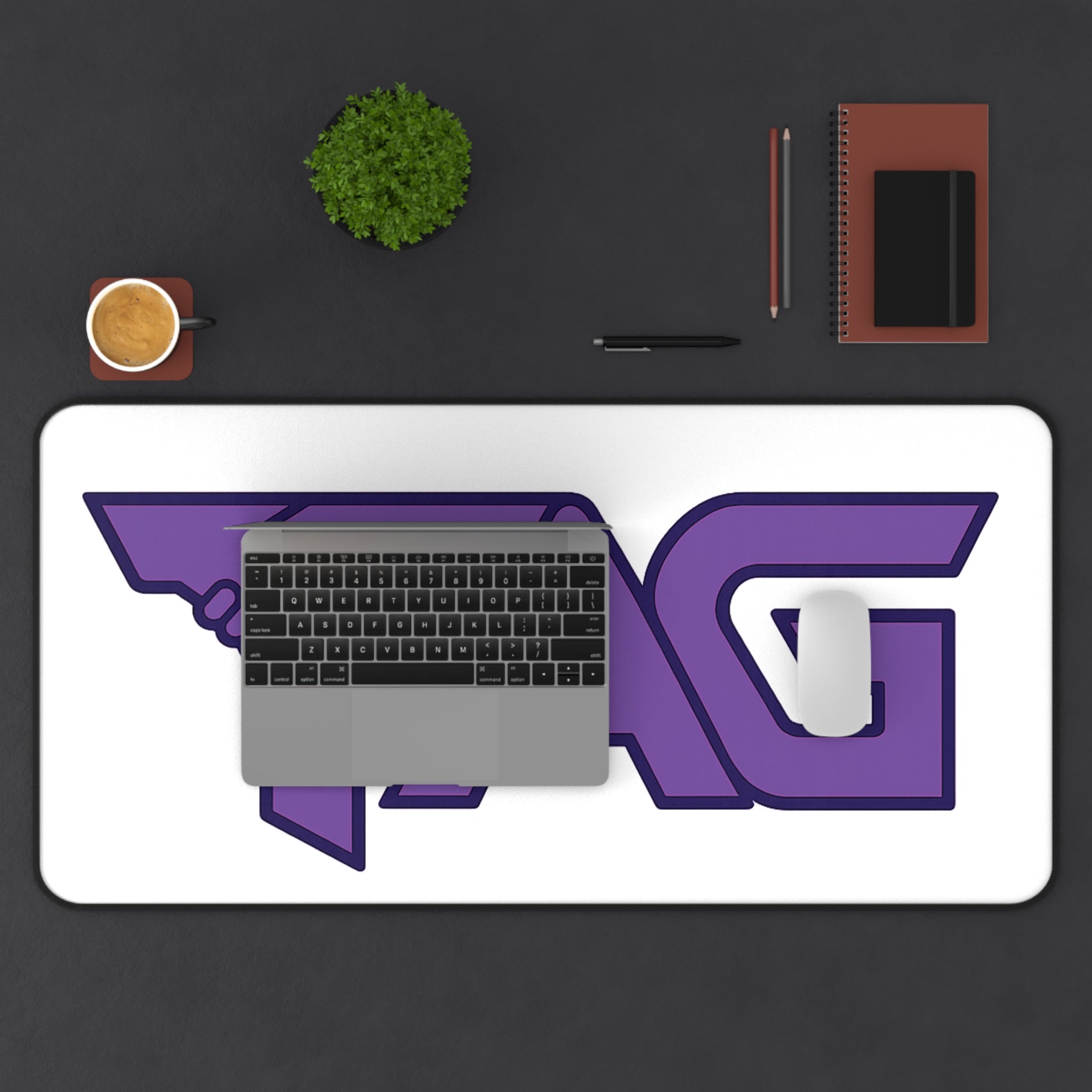 TAG Logo Desk Mat — Purple Handshake Gaming/Work Mousepad