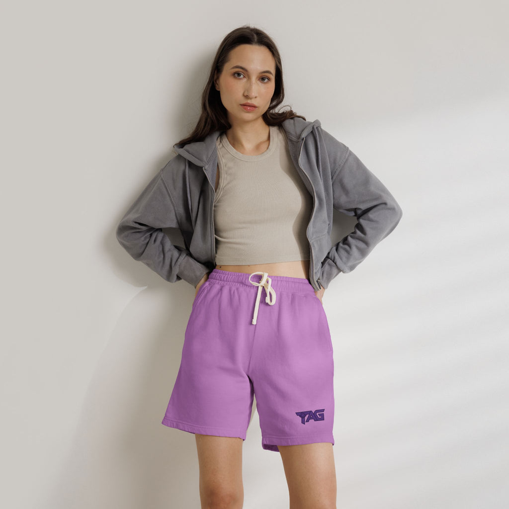 Unisex Garment-Dyed Lightweight Fleece Sweat Shorts