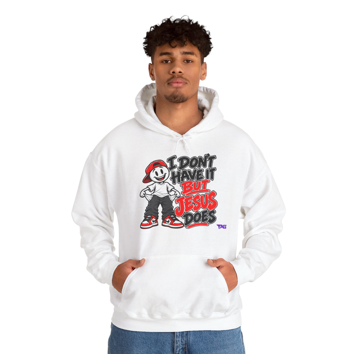 "I Don’t Have It But Jesus Does" Graphic Pullover
